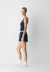 Cozy Sweatfleece Mega Hi-Rise Mini Short - ADMIRAL