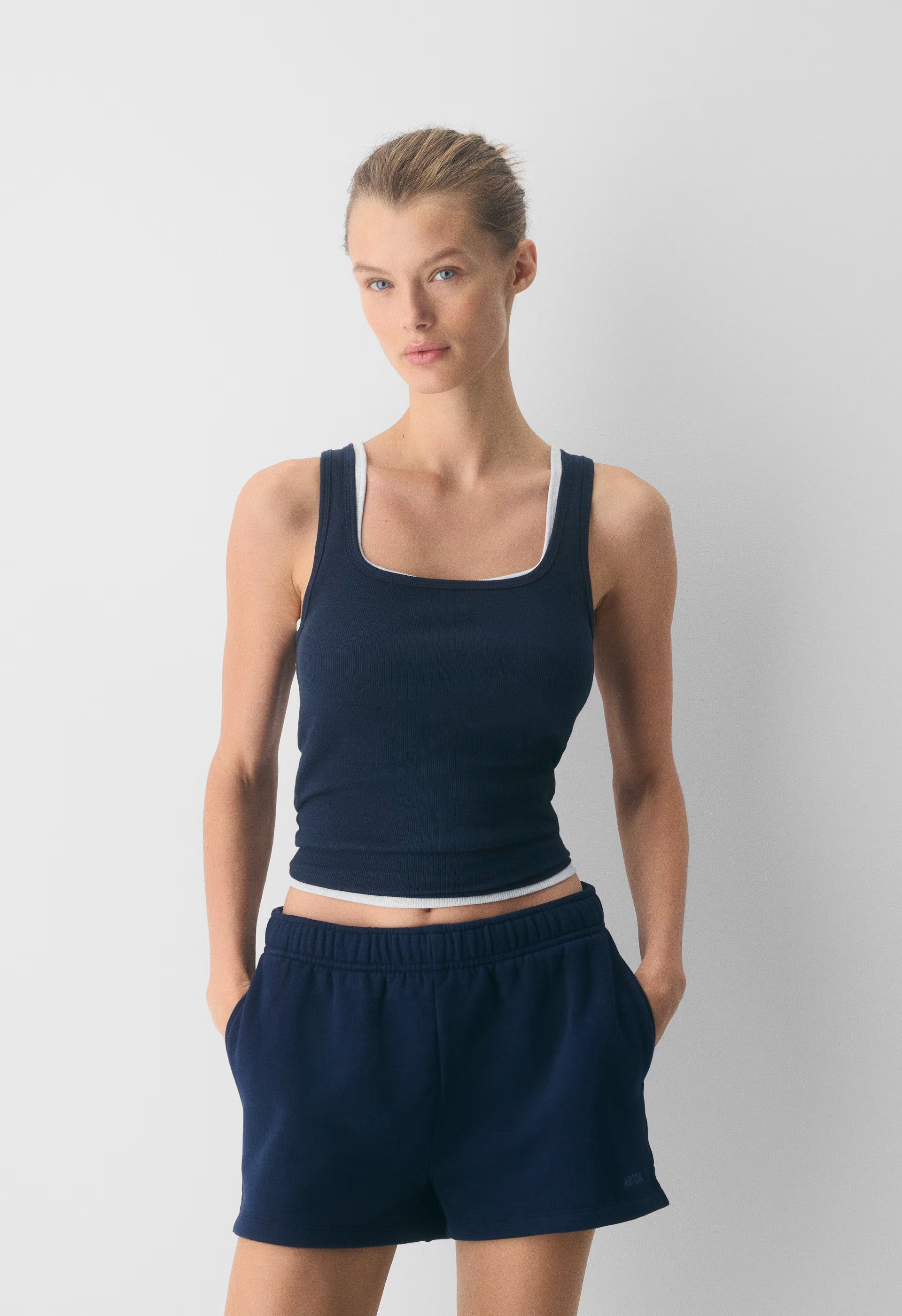 Cozy Sweatfleece Mega Hi-Rise Mini Short - ADMIRAL