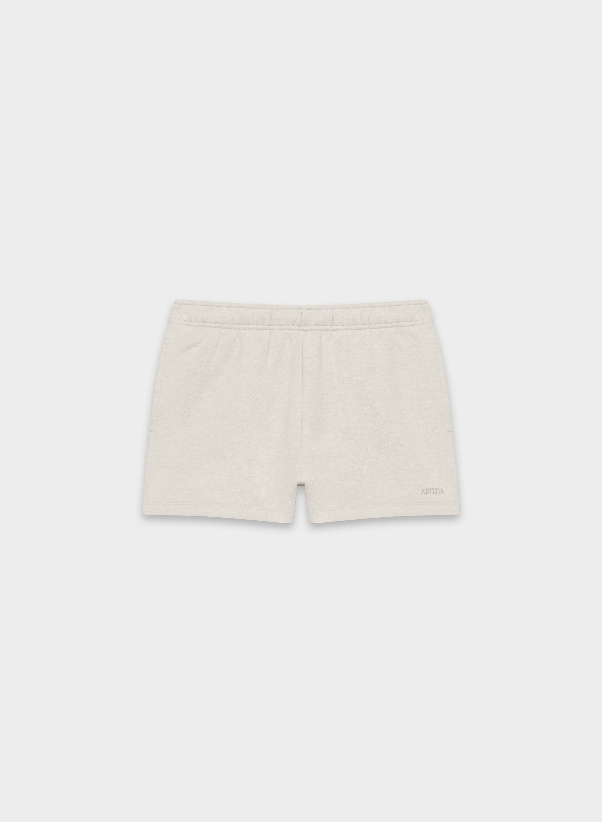 Cozy Sweatfleece Mega Hi-Rise Mini Short - HEATHER ECRU