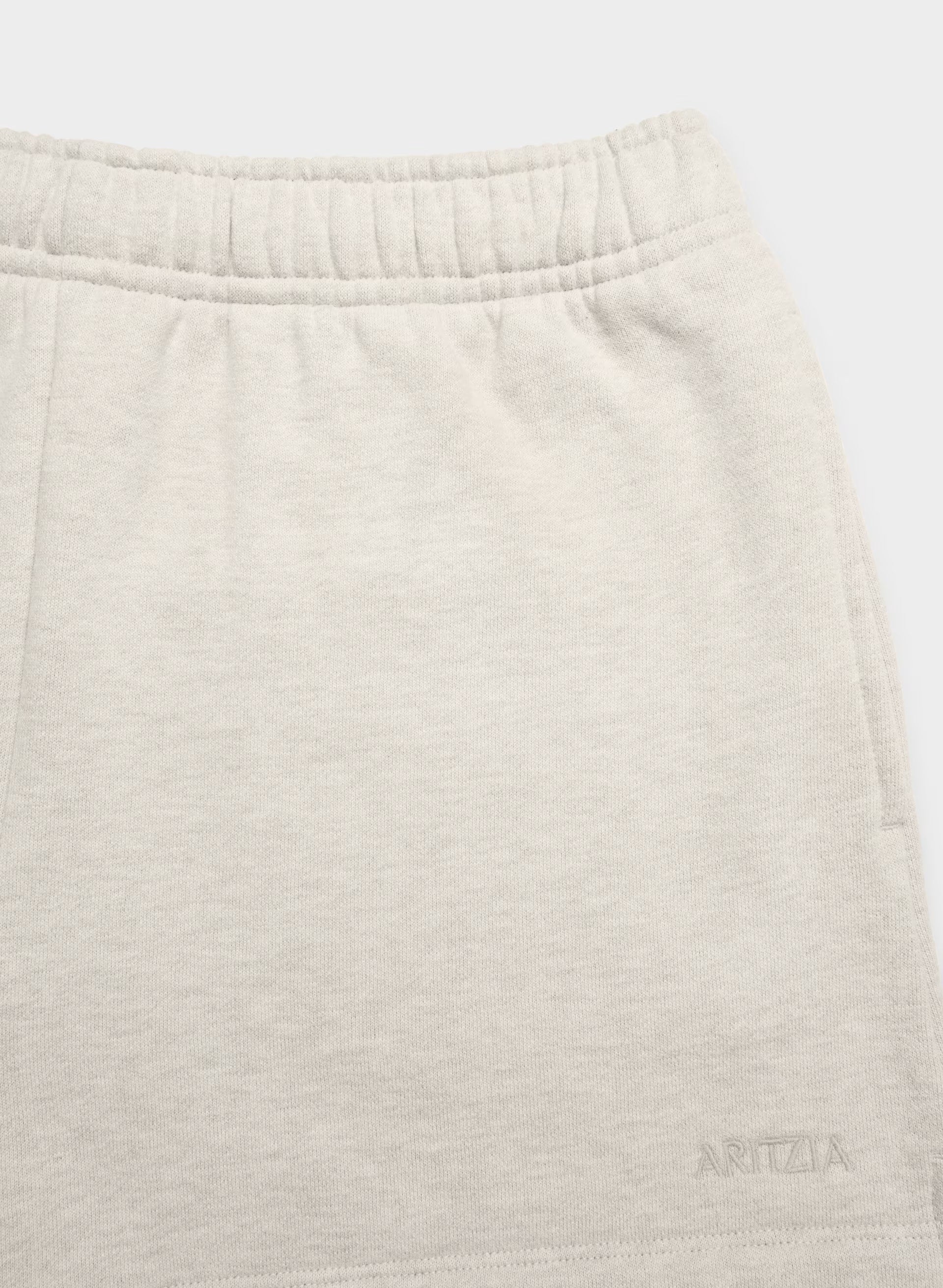Cozy Sweatfleece Mega Hi-Rise Mini Short - HEATHER ECRU