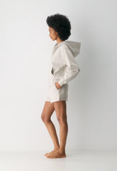 Cozy Sweatfleece Mega Hi-Rise Mini Short - HEATHER ECRU