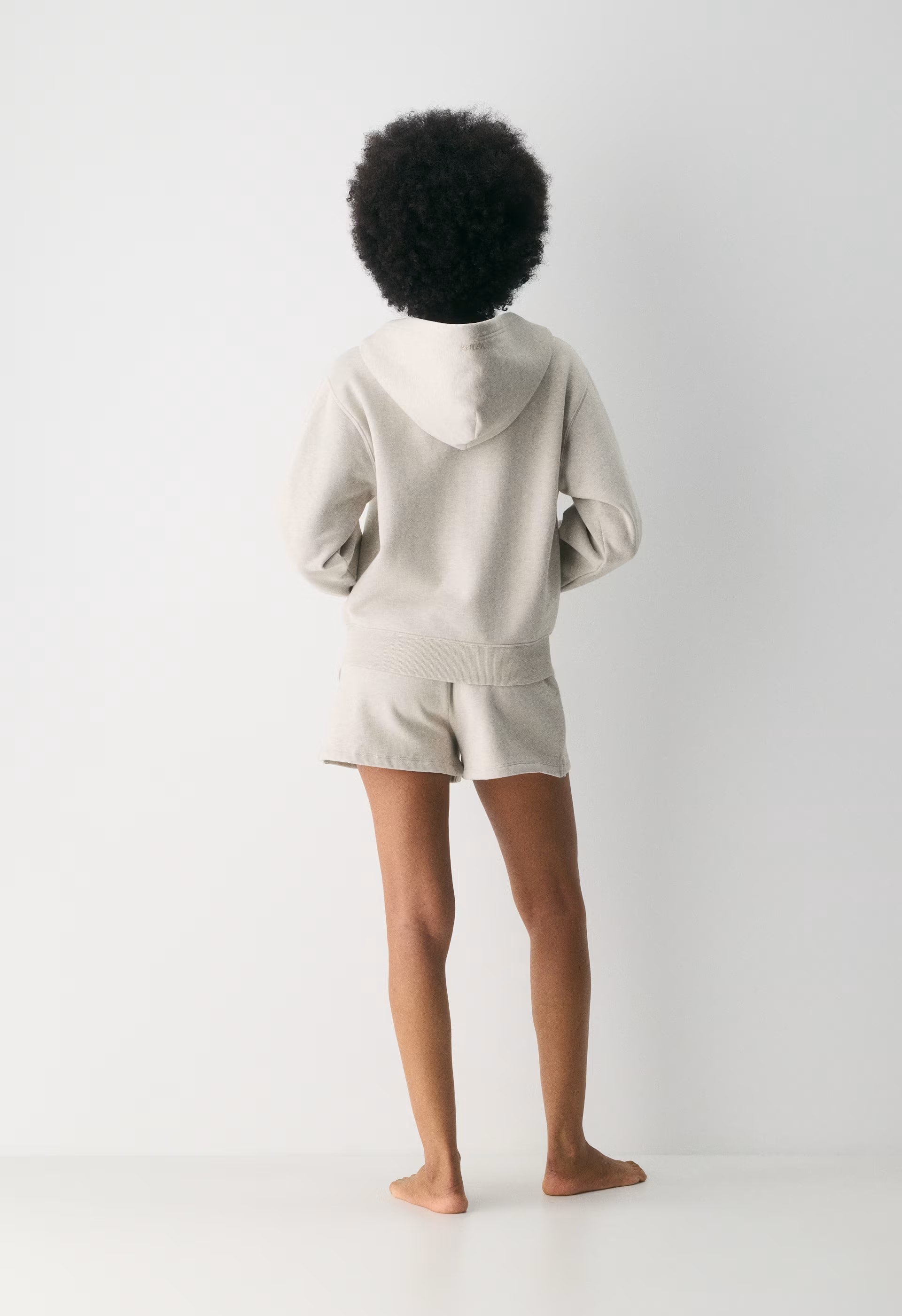 Cozy Sweatfleece Mega Hi-Rise Mini Short - HEATHER ECRU