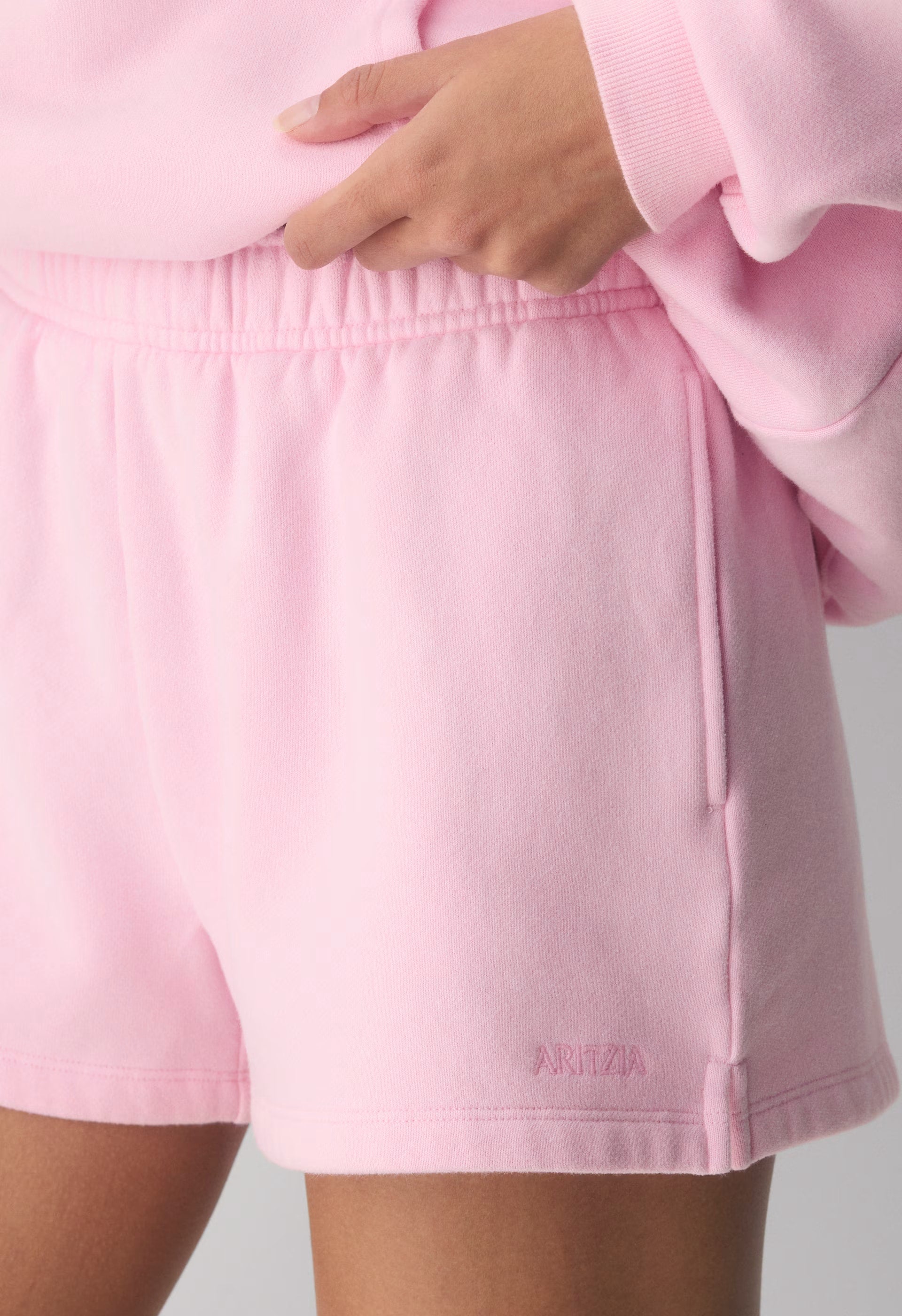 Cozy Sweatfleece Mega Hi-Rise Mini Short - MILKSHAKE PINK