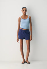 Cozy Sweatfleece Mega Hi-Rise Mini Short - HARBOUR NAVY