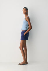 Cozy Sweatfleece Mega Hi-Rise Mini Short - HARBOUR NAVY