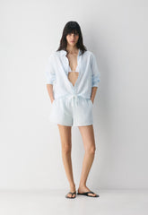 AirPlush Cotton™ Sail Short - LINSY STRP VILL BL/WH