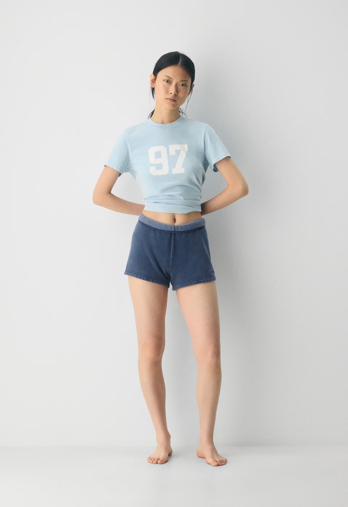 Cozy Sweatfleece Perfect Hi-Rise Mini Short - NO-STRESS MEDIUM BLUE
