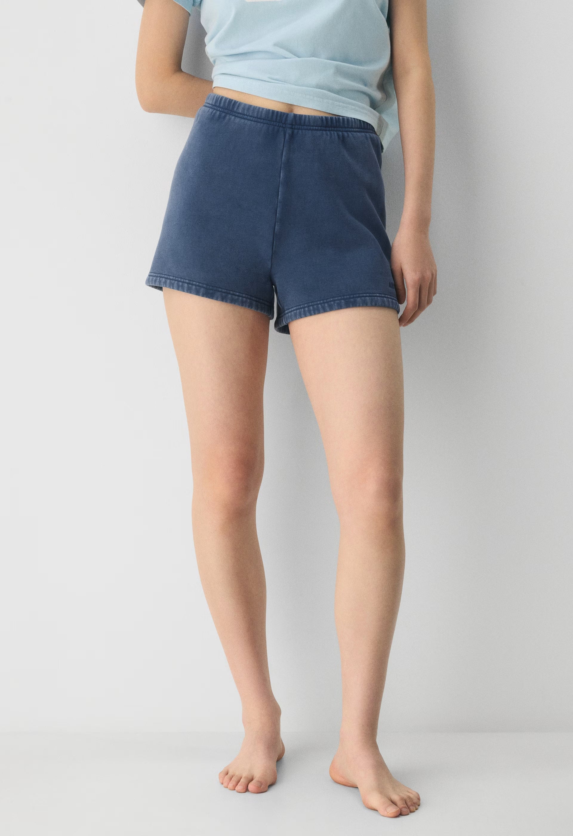 Cozy Sweatfleece Perfect Hi-Rise Mini Short - NO-STRESS MEDIUM BLUE