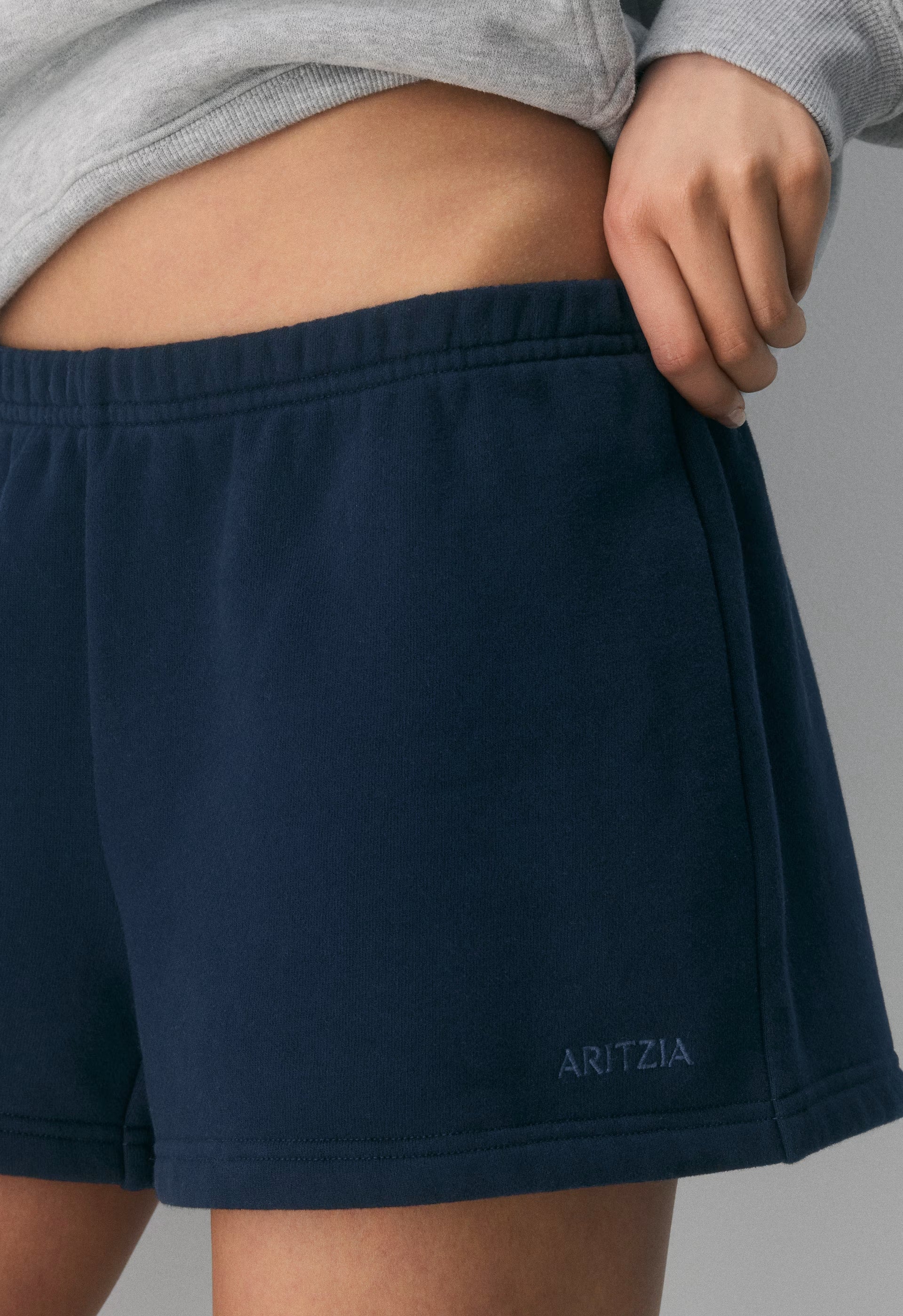 Cozy Sweatfleece Boyfriend Lo-Rise Mini Short - ADMIRAL