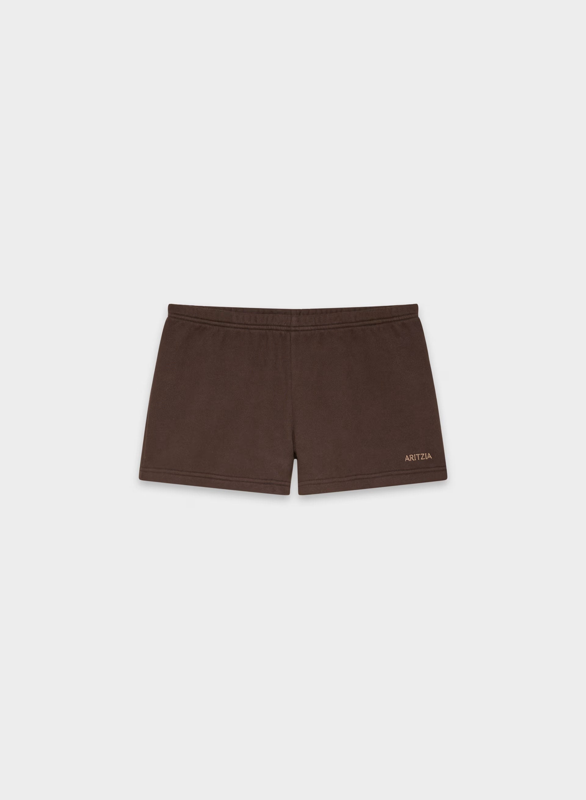 Cozy Sweatfleece Boyfriend Lo-Rise Mini Short - RICH MOCHA BROWN