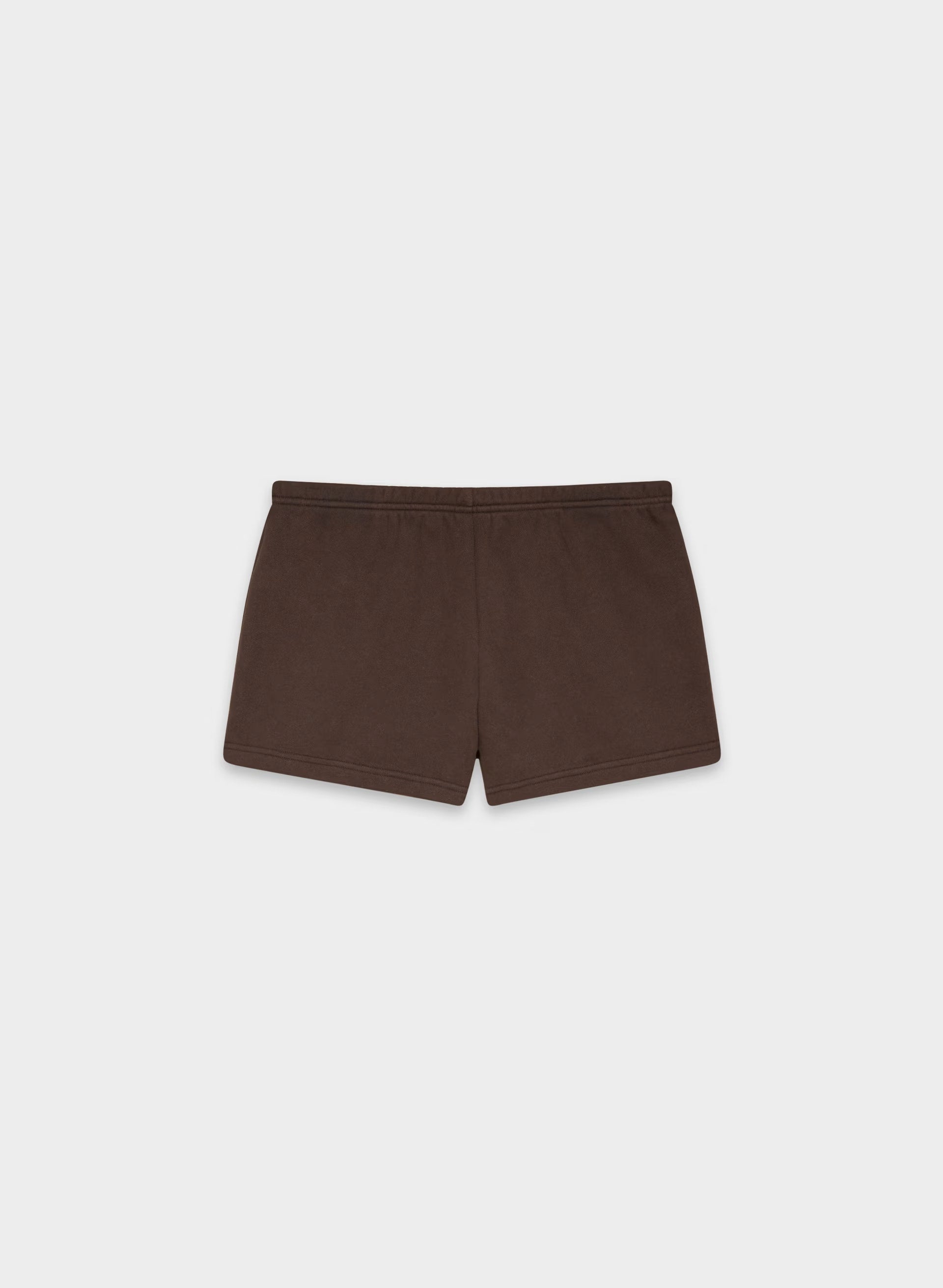 Cozy Sweatfleece Boyfriend Lo-Rise Mini Short - RICH MOCHA BROWN