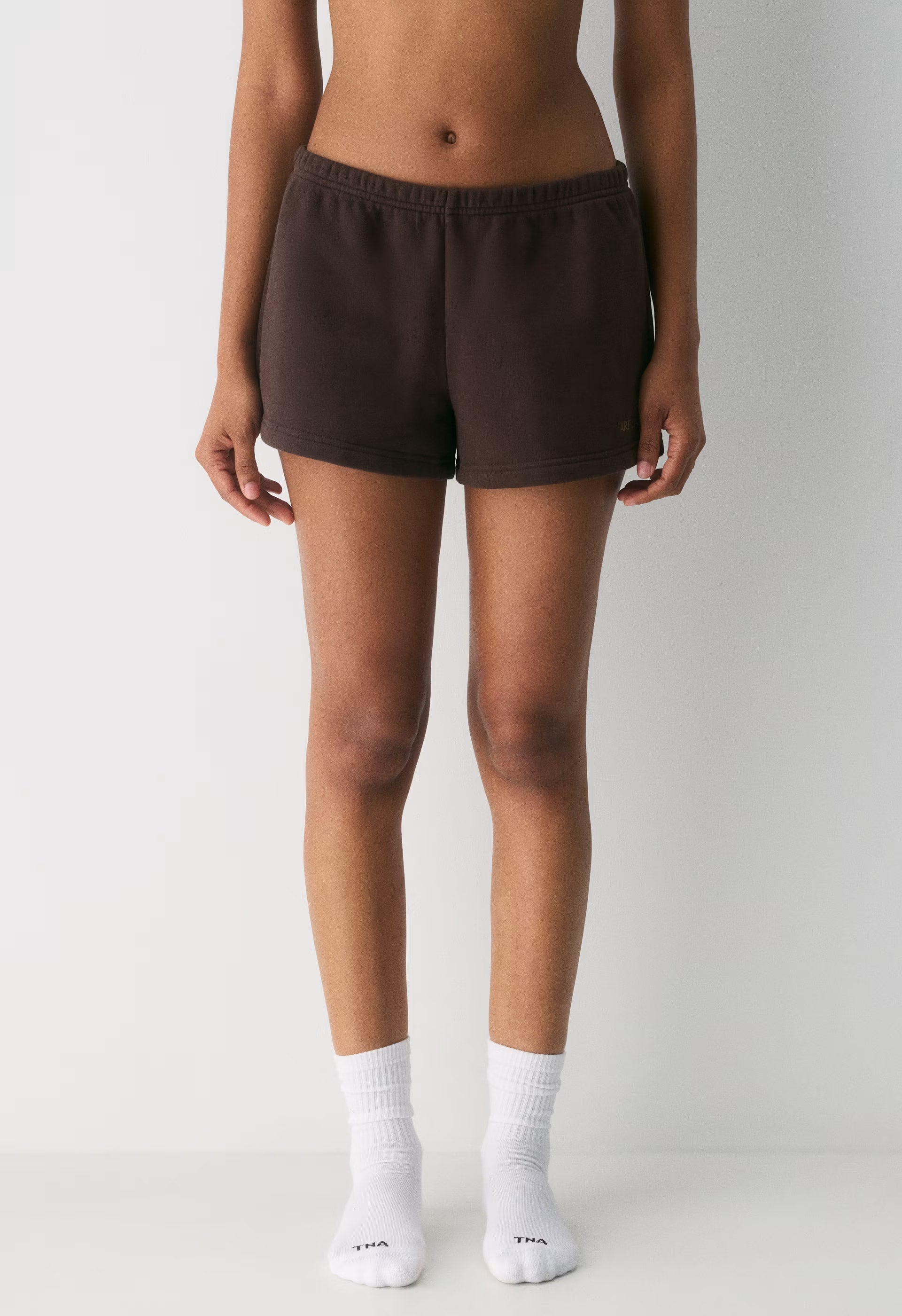 Cozy Sweatfleece Boyfriend Lo-Rise Mini Short - RICH MOCHA BROWN