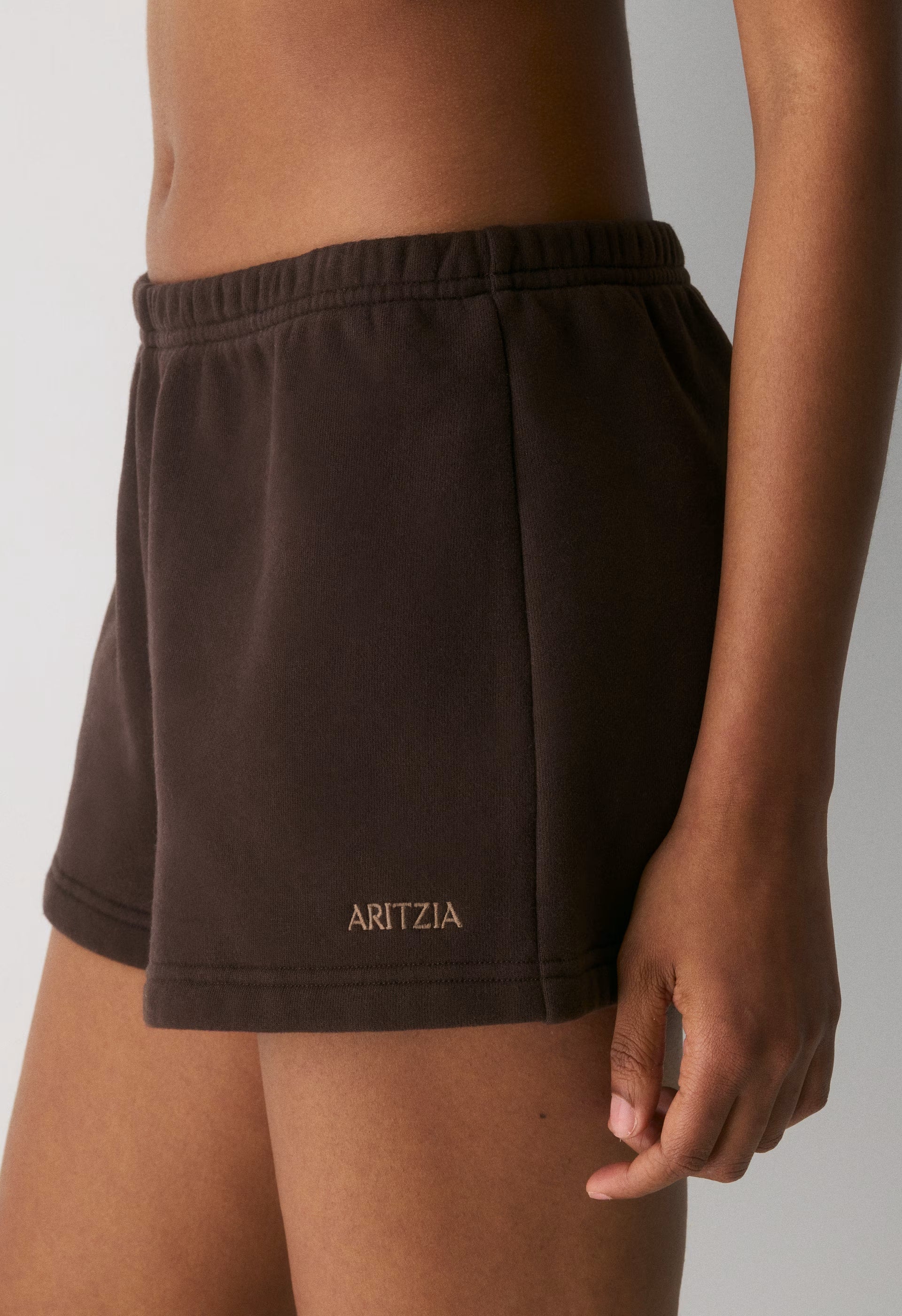 Cozy Sweatfleece Boyfriend Lo-Rise Mini Short - RICH MOCHA BROWN
