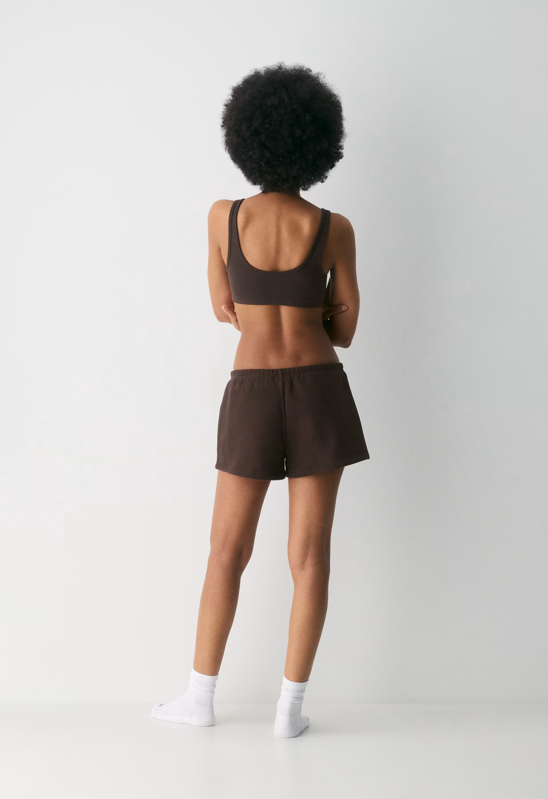 Cozy Sweatfleece Boyfriend Lo-Rise Mini Short - RICH MOCHA BROWN