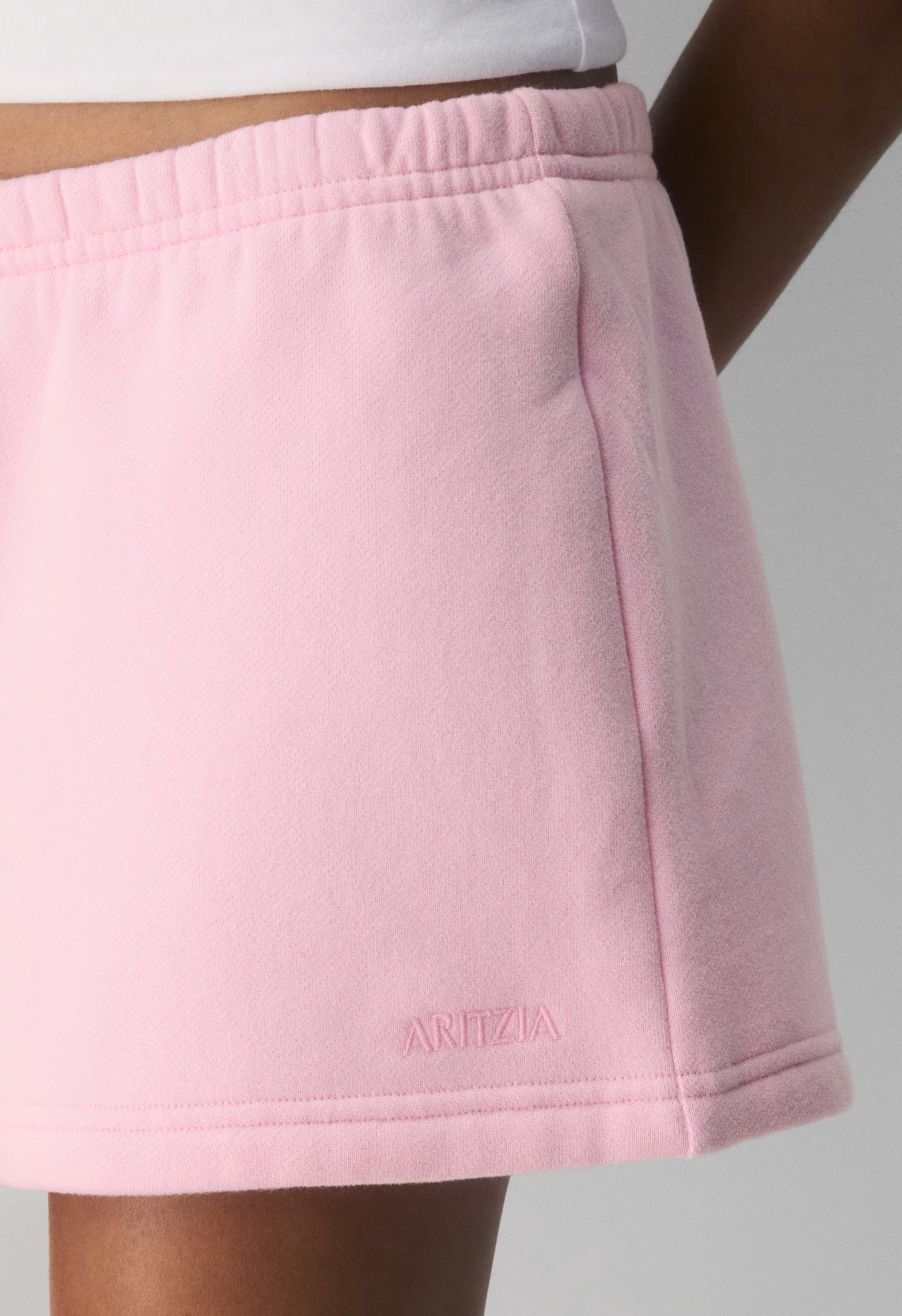 Cozy Sweatfleece Boyfriend Lo-Rise Mini Short - MILKSHAKE PINK