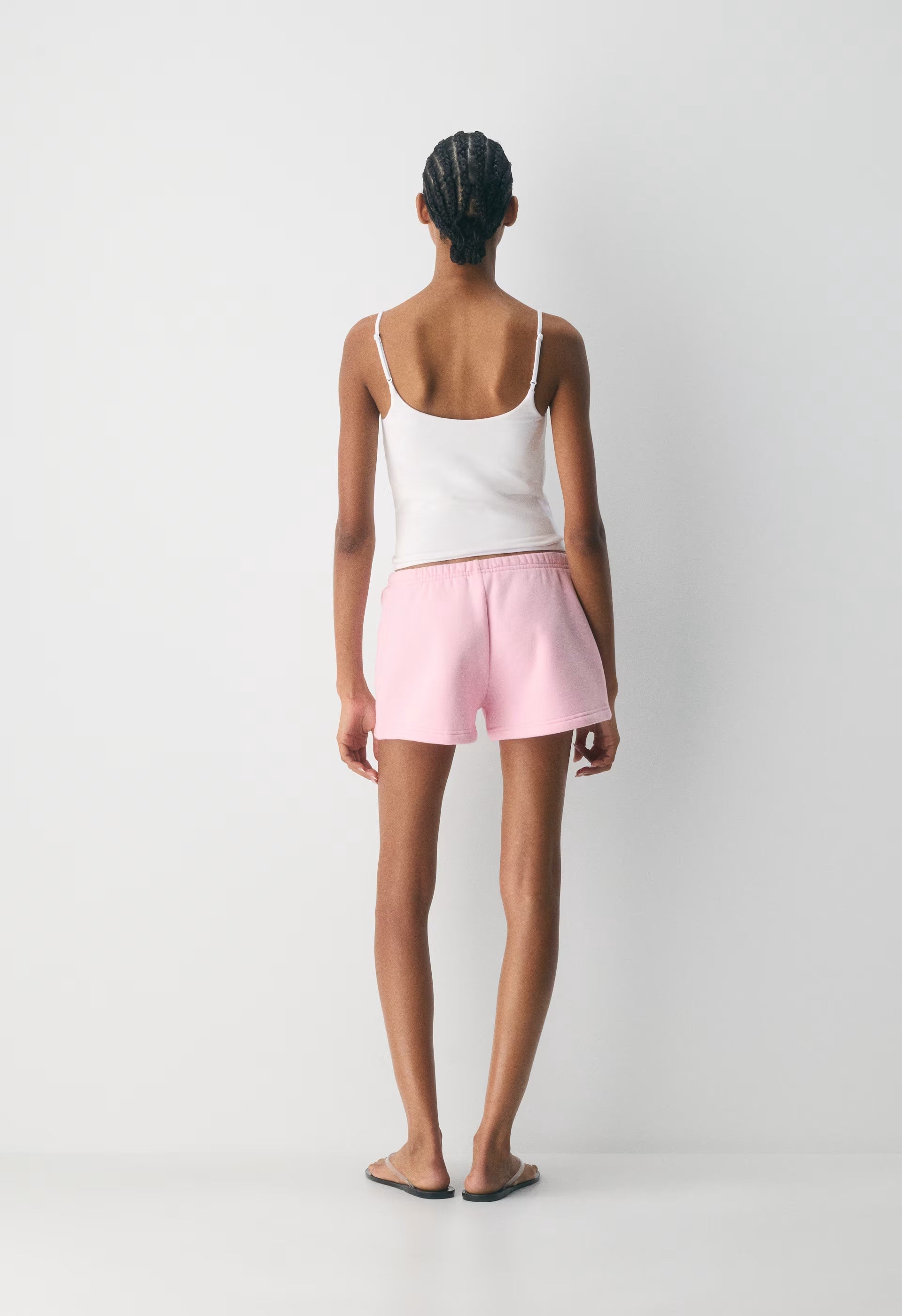 Cozy Sweatfleece Boyfriend Lo-Rise Mini Short - MILKSHAKE PINK
