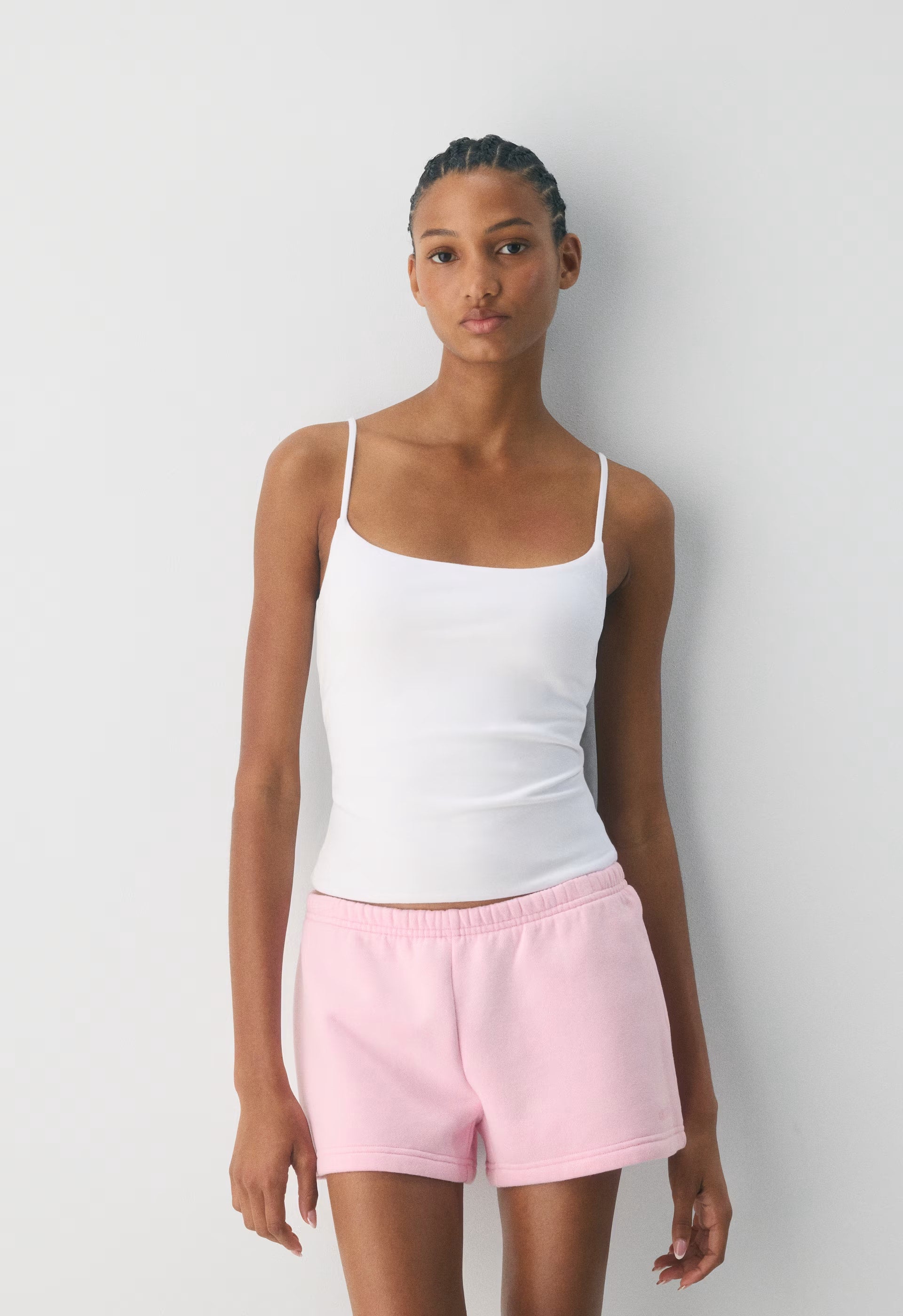 Cozy Sweatfleece Boyfriend Lo-Rise Mini Short - MILKSHAKE PINK