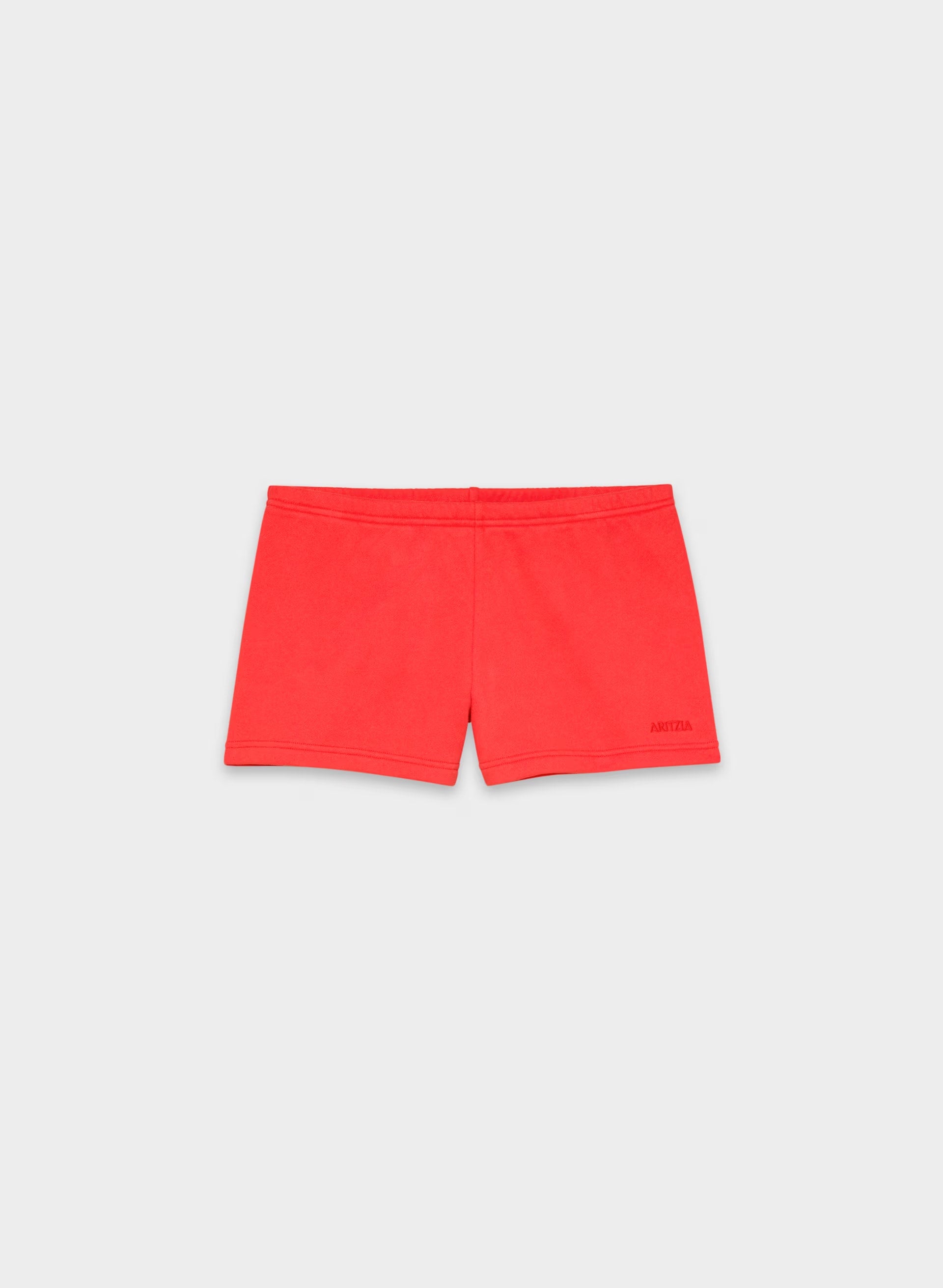 Cozy Sweatfleece Boyfriend Lo-Rise Mini Short - CHERRYBOMB RED