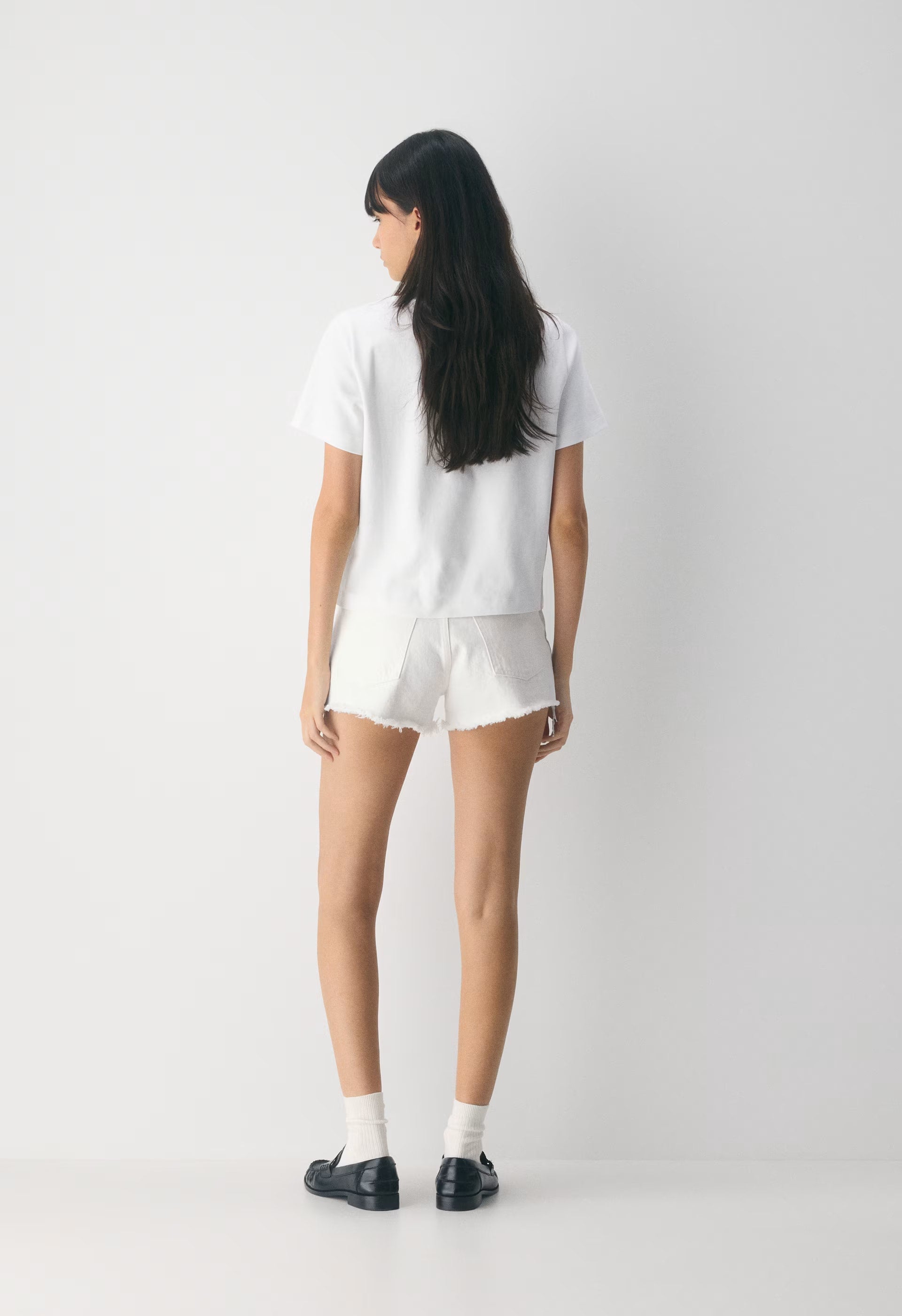 Denim Forum The ‘90s Vintage Hi-Rise Mini Denim Short - A LITTLE WHITE LIE