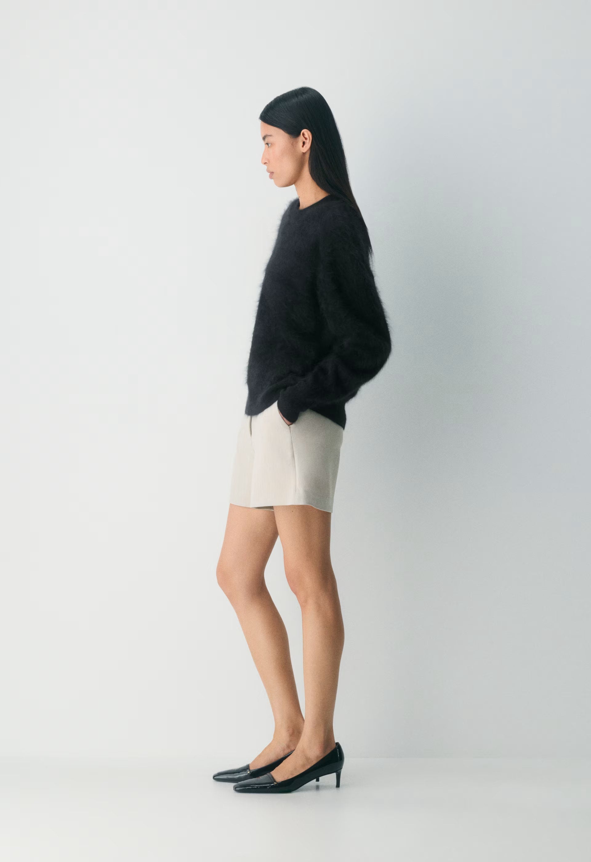 New Agency Mid-Thigh Short - Eversential™ - HEATHER MATTE PEARL