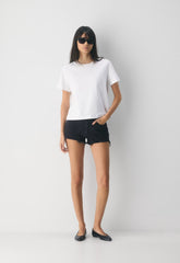 Denim Forum The ‘90s Vintage Hi-Rise Mini Denim Short - BLACK EYELINER