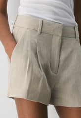 The Effortless Short™ Mini - PowerLinen™ - UNDYED DARK ECRU