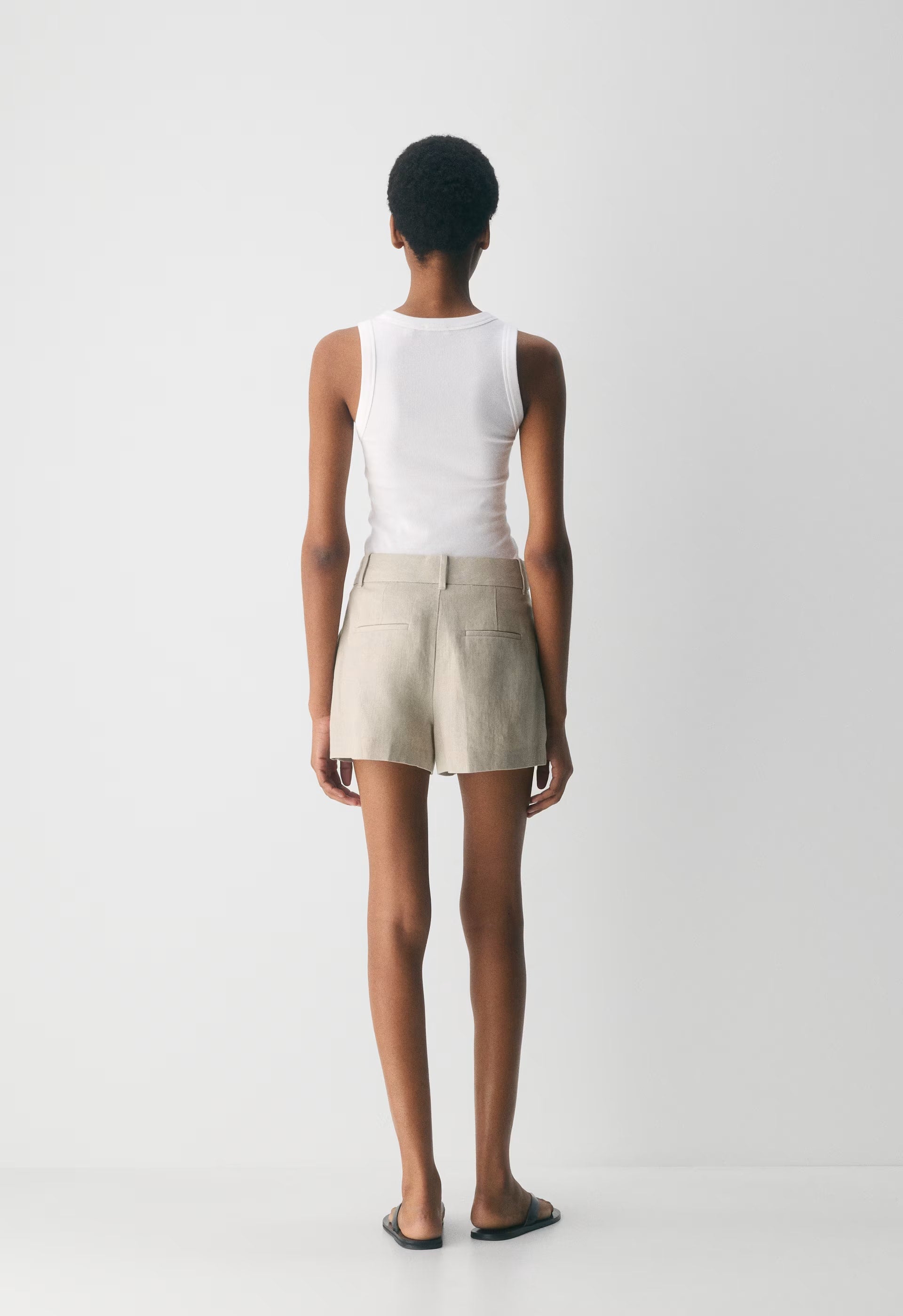 The Effortless Short™ Mini - PowerLinen™ - UNDYED DARK ECRU