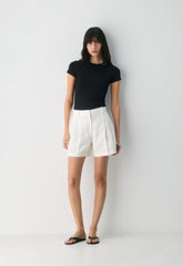 The Effortless Short™ Mid-Thigh - PowerLinen™ - LIGHT BIRCH