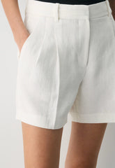 The Effortless Short™ Mid-Thigh - PowerLinen™ - LIGHT BIRCH