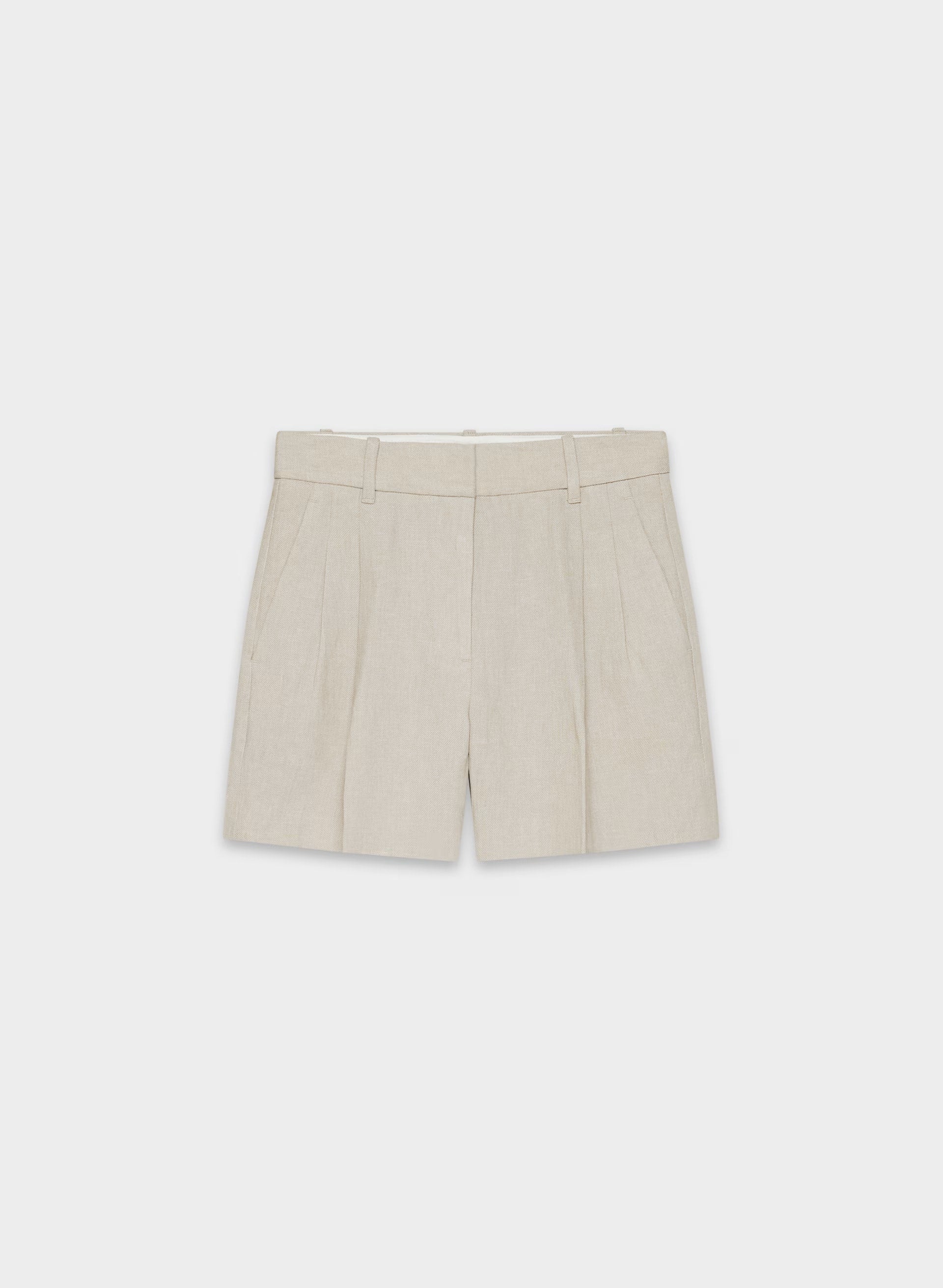 The Effortless Short™ Mid-Thigh - PowerLinen™ - UNDYED DARK ECRU