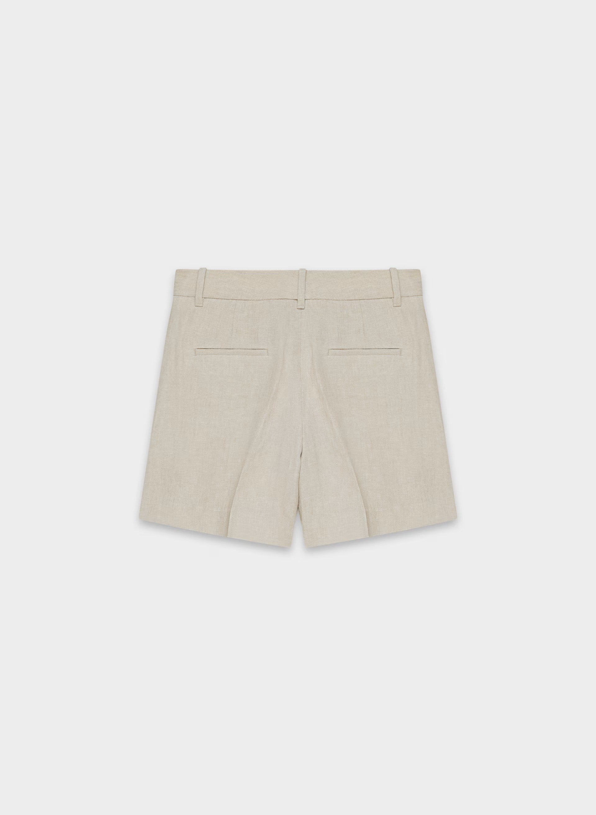 The Effortless Short™ Mid-Thigh - PowerLinen™ - UNDYED DARK ECRU