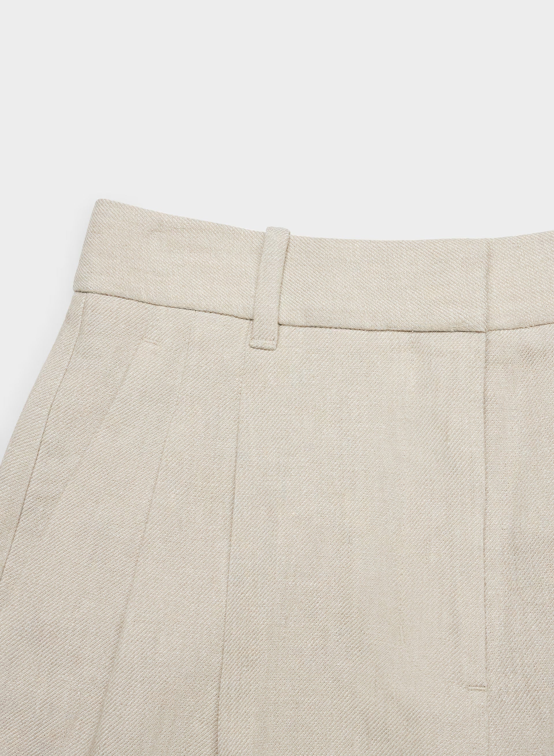The Effortless Short™ Mid-Thigh - PowerLinen™ - UNDYED DARK ECRU