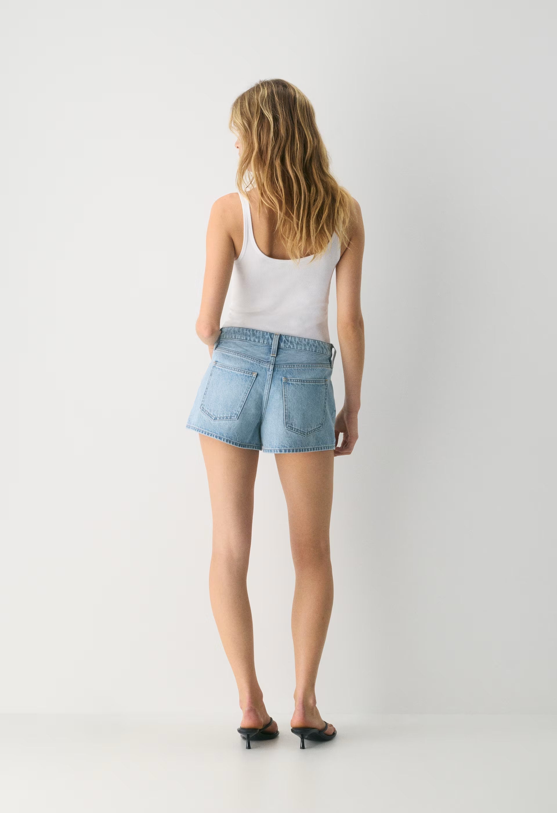 Denim Forum Alyssa Mid-Rise Mini Denim Short - 7 YRS BLEU TABOO