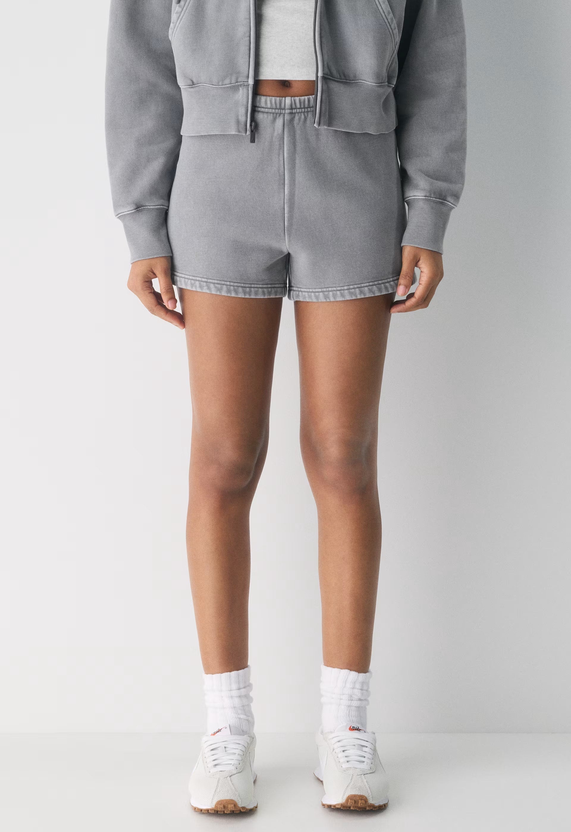 Cozy Sweatfleece Perfect Hi-Rise Mini Short - LIVED-IN RVRSTN GREY