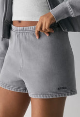 Cozy Sweatfleece Perfect Hi-Rise Mini Short - LIVED-IN RVRSTN GREY