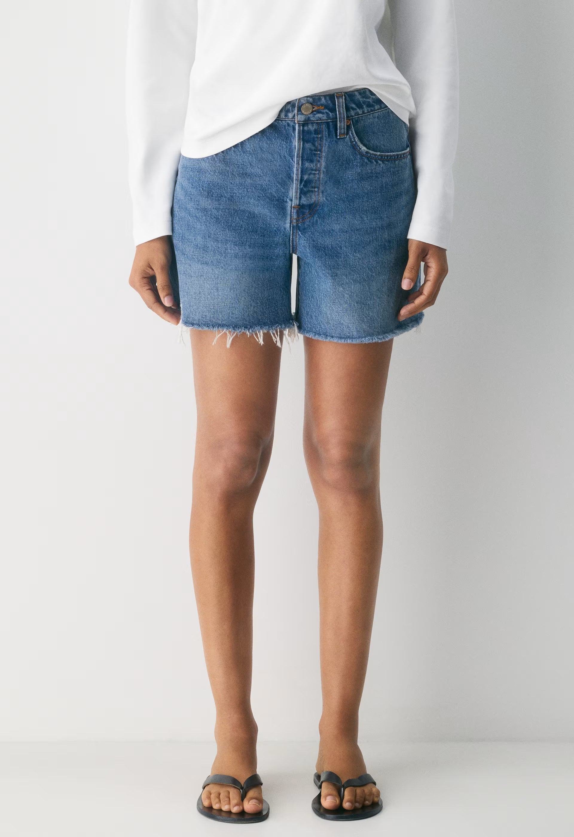 Denim Forum The Ex-Boyfriend Hi Mid-Thigh Denim Short - 5 YRS KISS N TELL BLEU