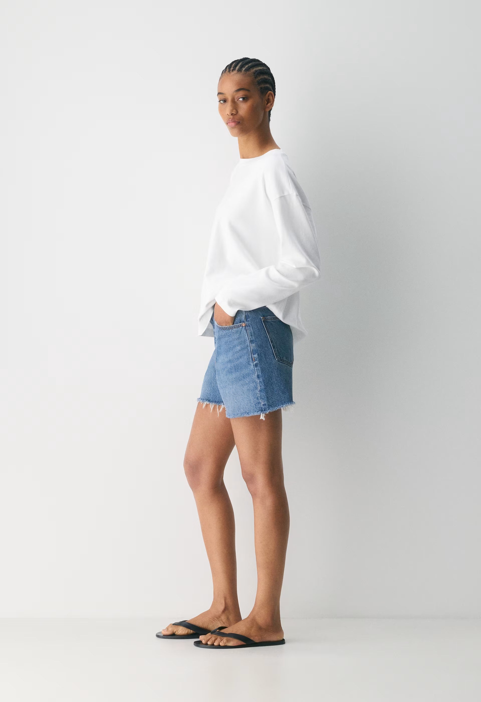Denim Forum The Ex-Boyfriend Hi Mid-Thigh Denim Short - 5 YRS KISS N TELL BLEU