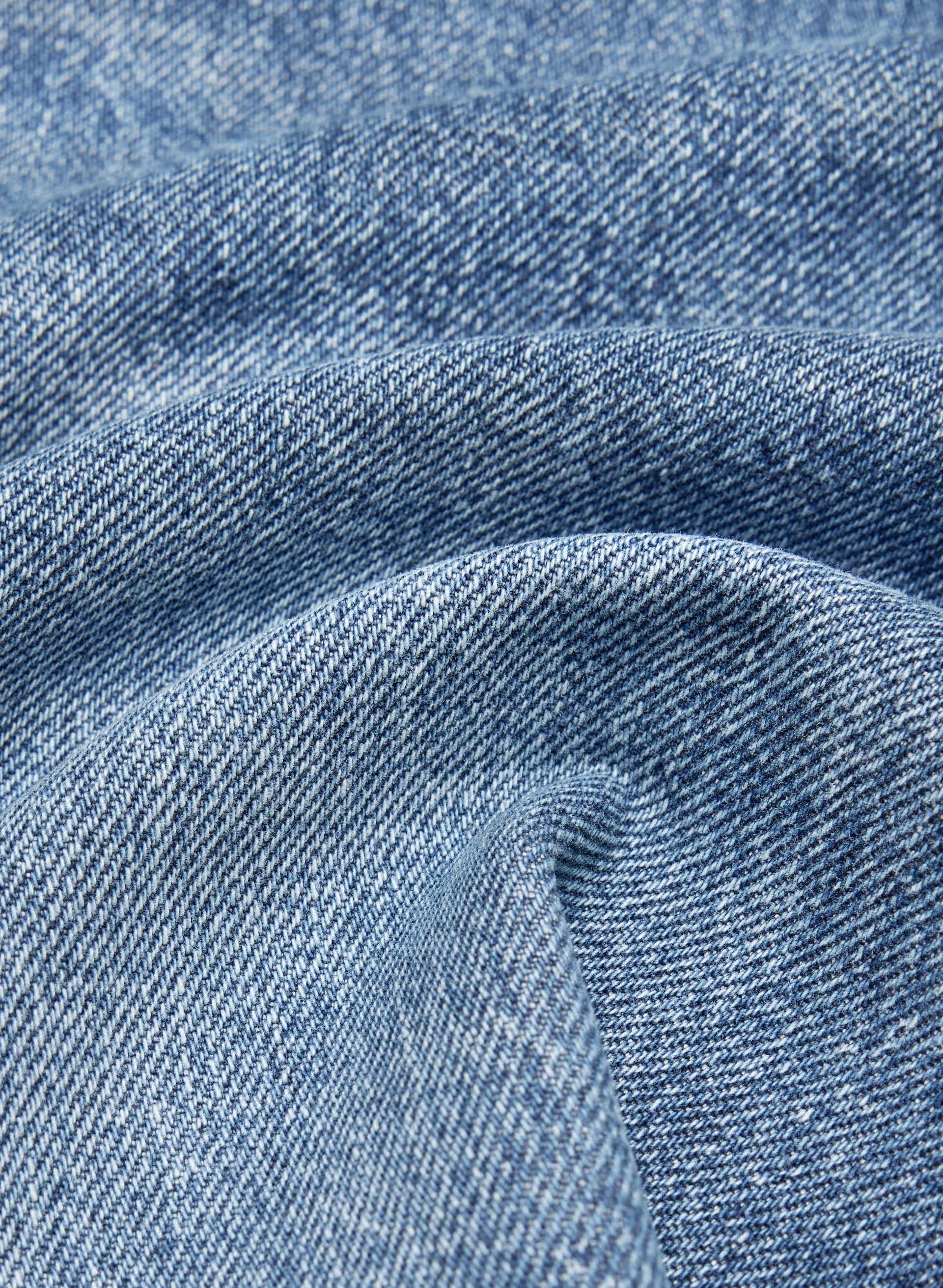 Denim Forum The ‘90s Vintage Hi Mid-Thigh Denim Short - 5 YRS KISS N TELL BLEU