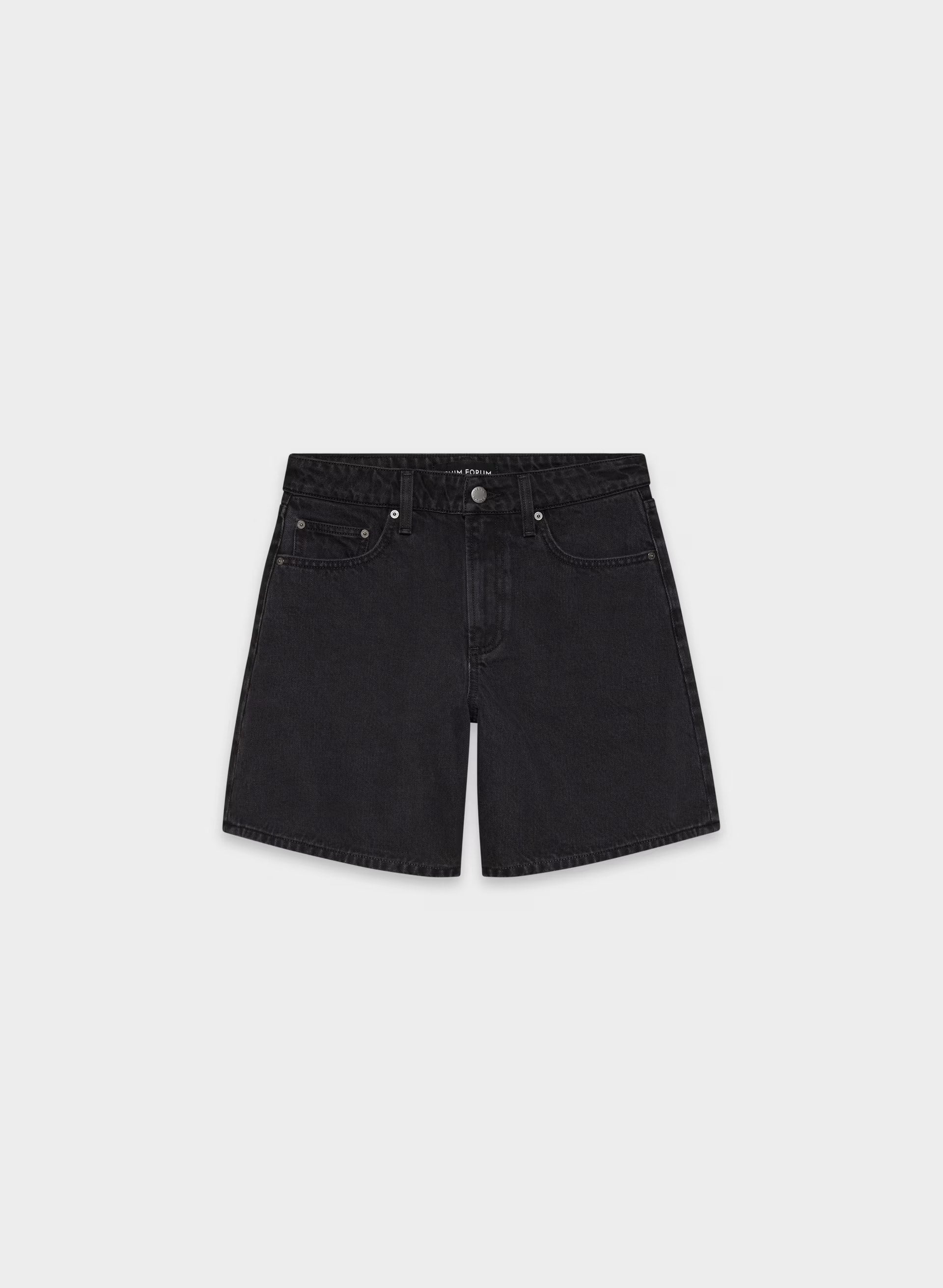 Denim Forum The ‘90s Vintage Hi Mid-Thigh Denim Short - BLACK EYELINER