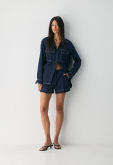 The Effortless Short™ Mini - PowerLinen™ - ADMIRAL/ LIGHT BIRCH