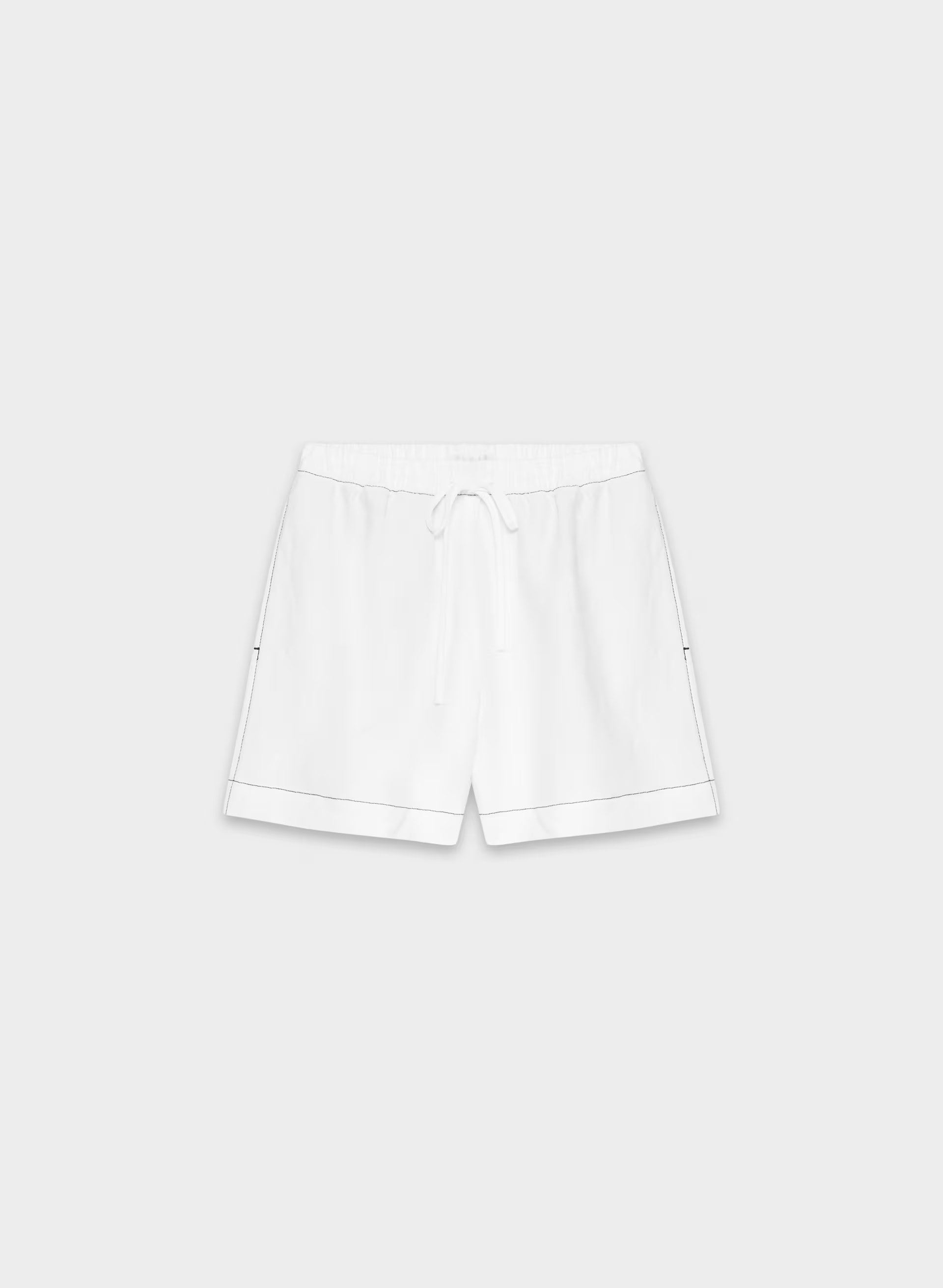 The Lodge Short™ Mid-Thigh - CruiseLinen™ - WHITE/BLACK
