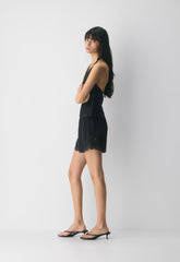 Whimsy Satin Short - BLACK/BLACK