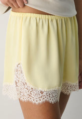 Whimsy Satin Short - LEMONADE/LIGHT BIRCH