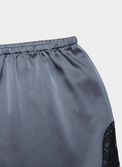 Whimsy Satin Short - VINTAGE NAVY/ BLACK