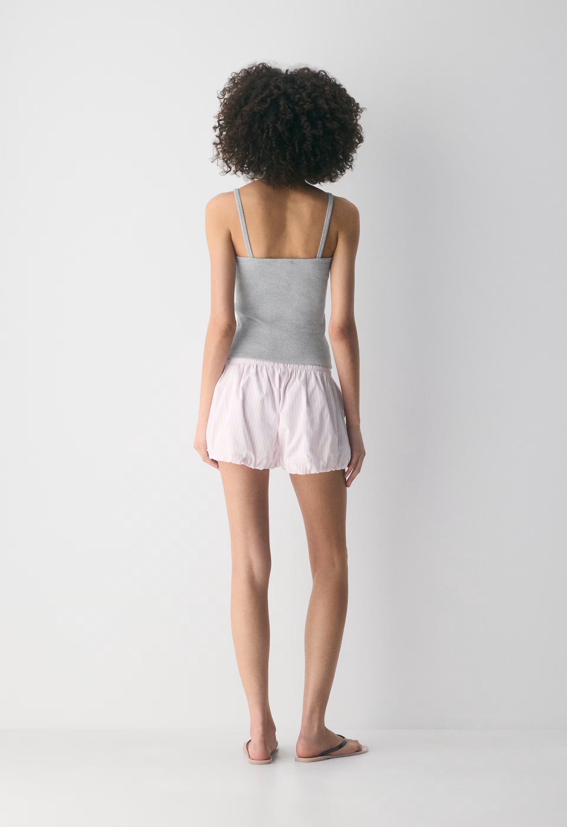 Claire Poplin Bloomer - AMS STRP BT WT/MLSK PK