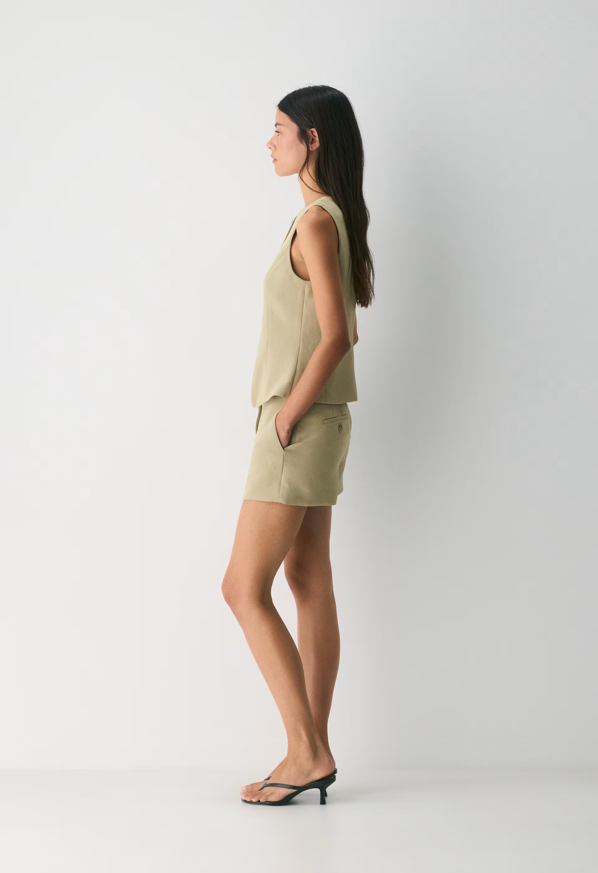New Agency Mini Short - Crepette™ - MARTINI OLIVE