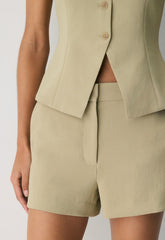 New Agency Mini Short - Crepette™ - MARTINI OLIVE