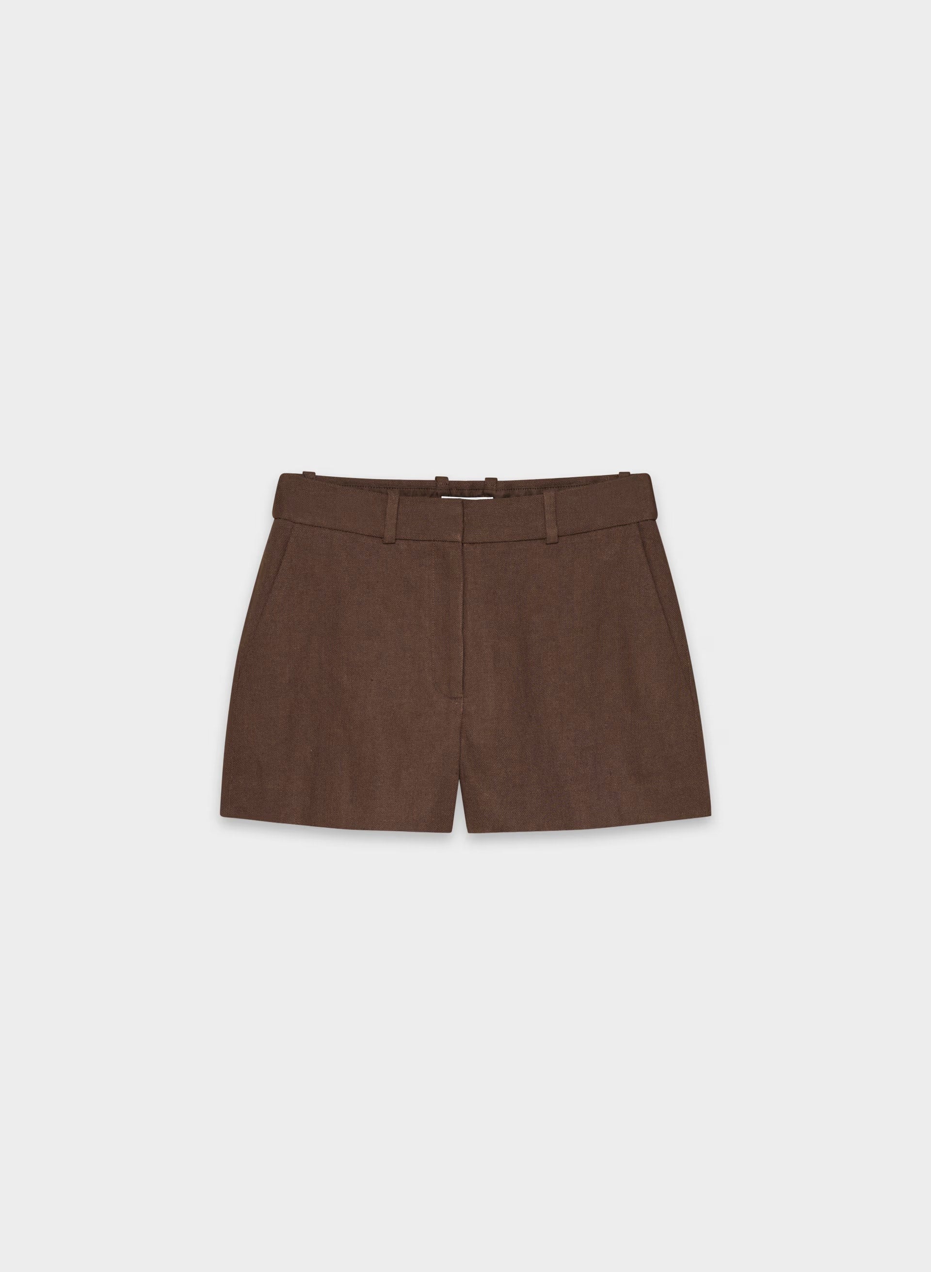 New Agency Mini Short - PowerLinen™ - RICH MOCHA BROWN