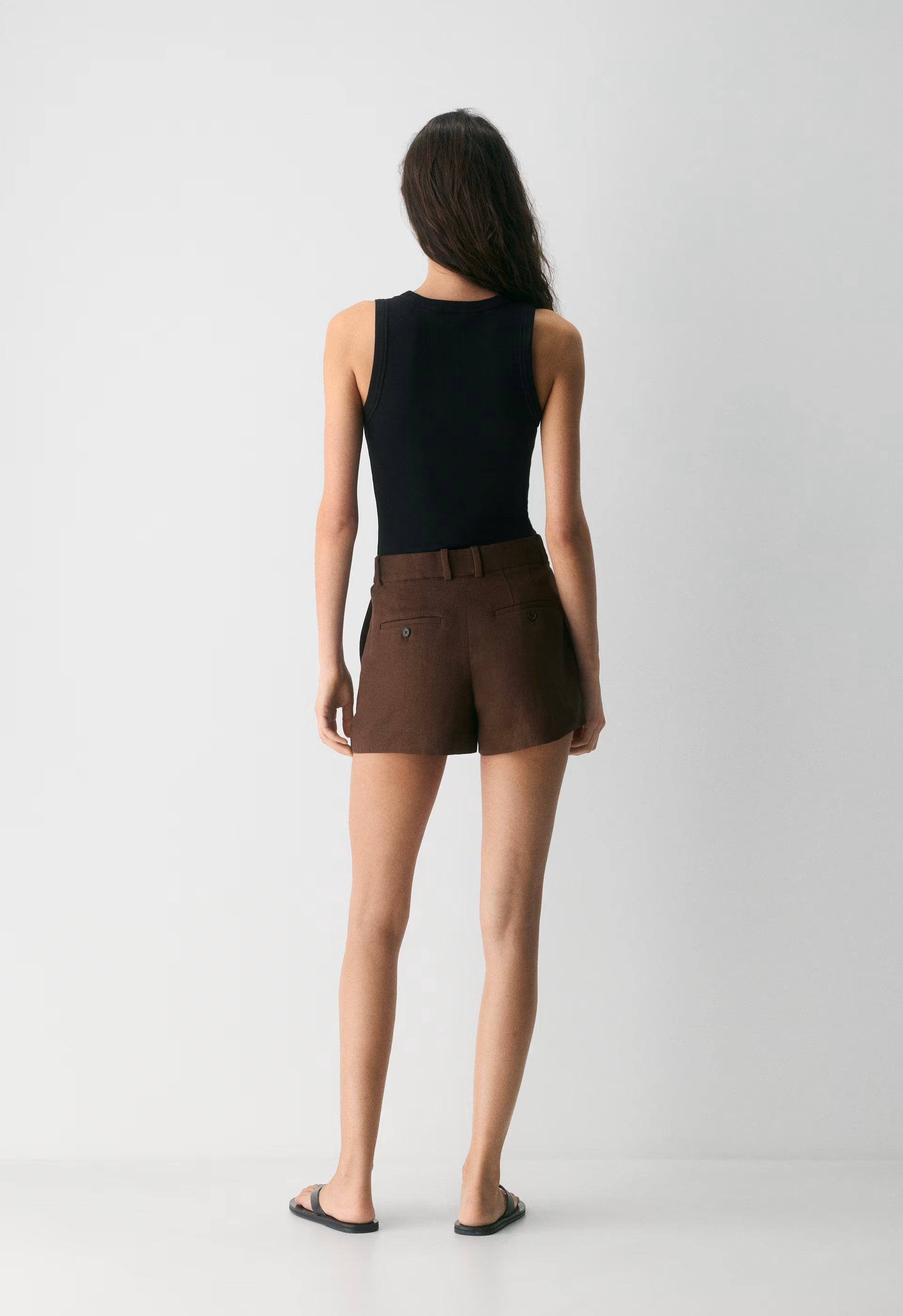 New Agency Mini Short - PowerLinen™ - RICH MOCHA BROWN
