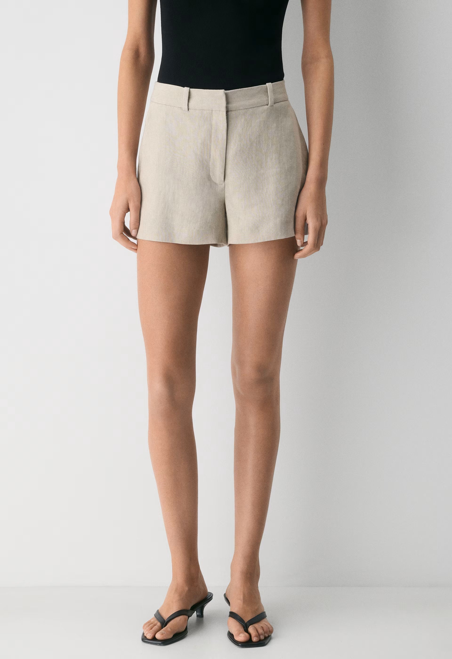 New Agency Mini Short - PowerLinen™ - UNDYED DARK ECRU